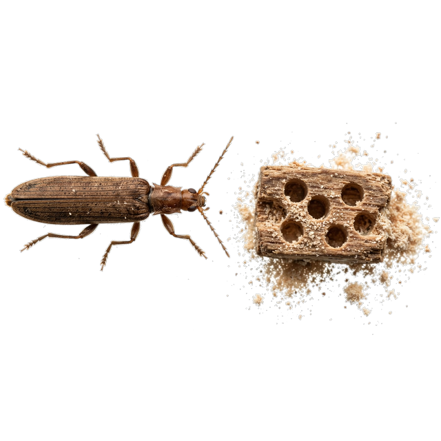 Powderpost beetle (Lyctus spp.)